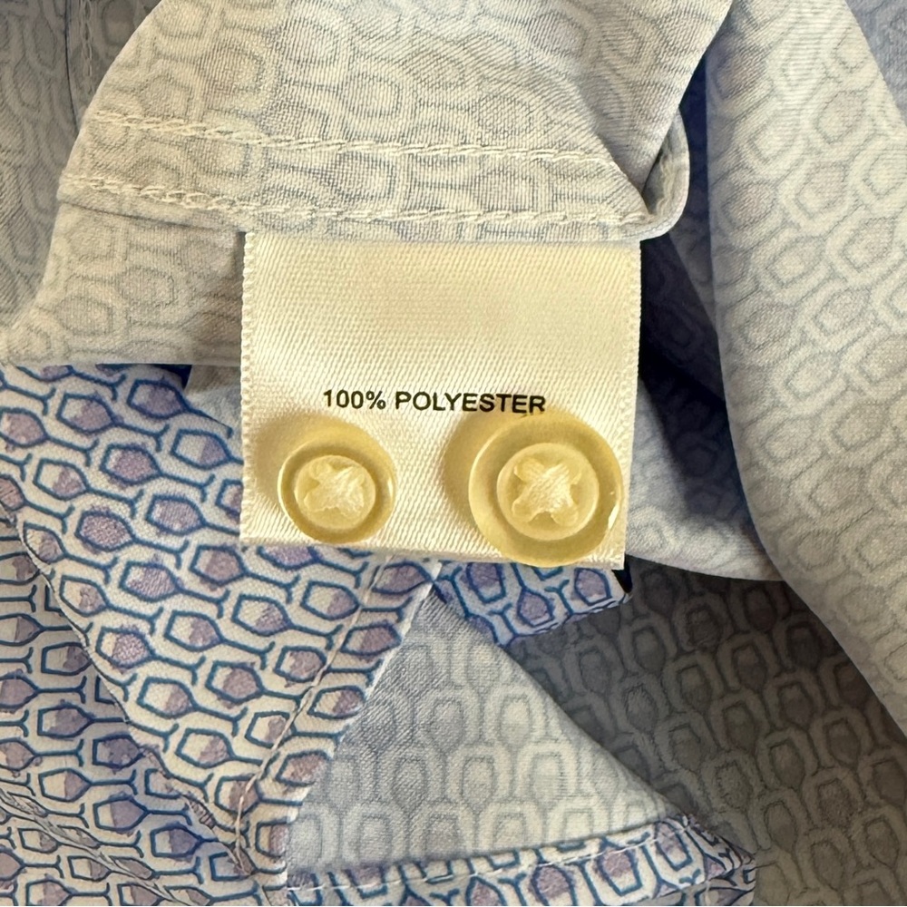 Peter Millar 100% Polyester Button Up Short Sleev… - image 7